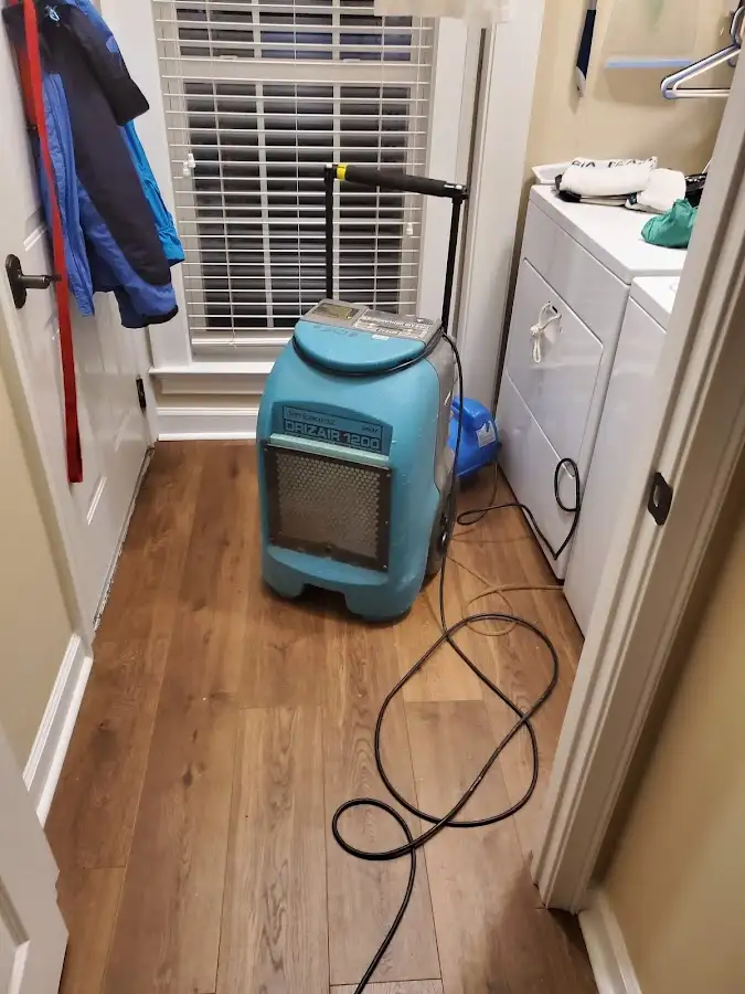 Commercial dehumidifier deployed for Flood Damage Cleanup in Harvey